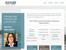 Tablet Screenshot of kaylerlaw.com